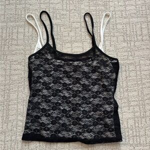 Edikted Wynnie Layered Lace Tank Top